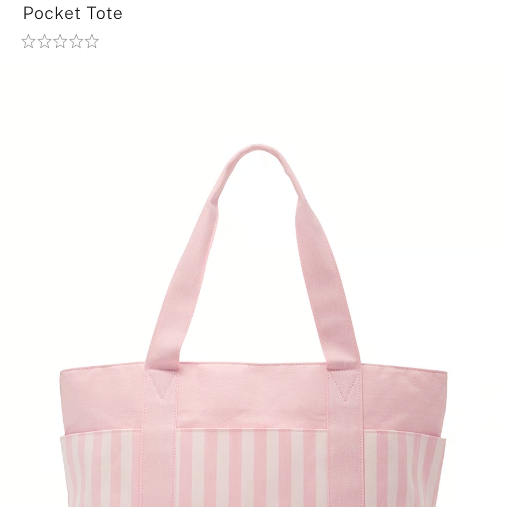 NWT Victoria's Secret Pink Striped Tote Bag